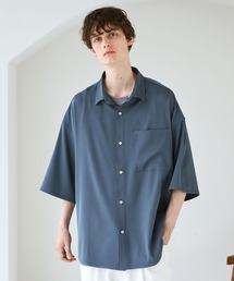 ポリストレッチビッグポケットサイドスリットシャツ