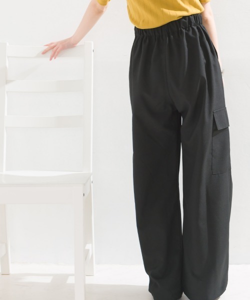 OMNES（オムネス）の「エステルリネンライクドロストワークパンツ（その他パンツ・レディース・ブラック/アイボリー/カーキ/グレイッシュベージュ・FREE）」の22枚目の写真