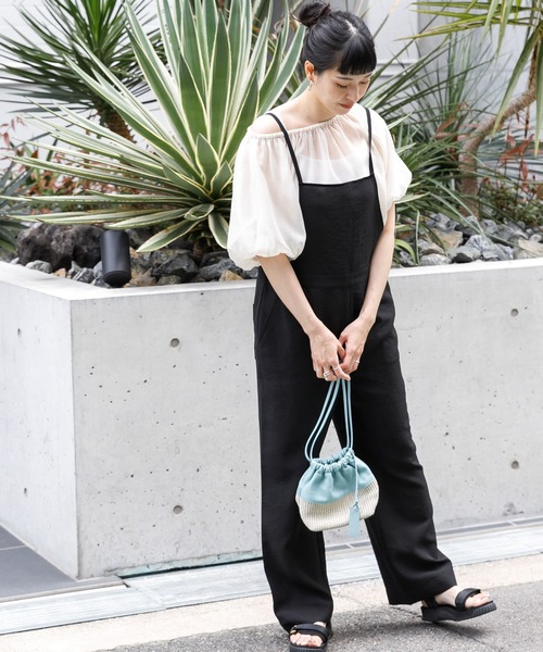 UR Lab.（アーバンリサーチラボ）の「ギャザーシアーブラウス（シャツ/ブラウス・レディース・グレー/ブラック/アイボリー・FREE）」の5枚目の写真