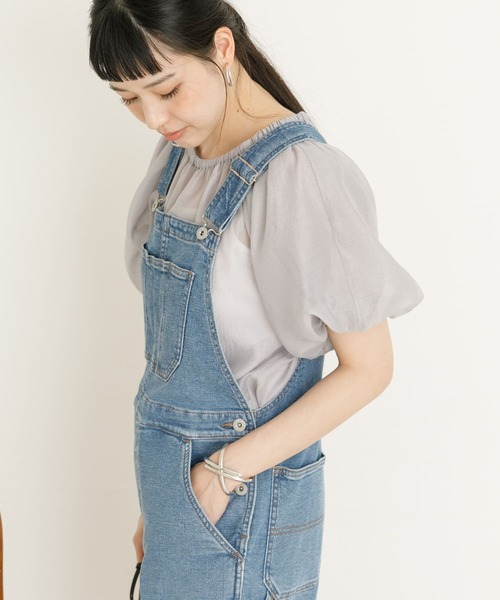 UR Lab.（アーバンリサーチラボ）の「ギャザーシアーブラウス（シャツ/ブラウス・レディース・グレー/ブラック/アイボリー・FREE）」の14枚目の写真