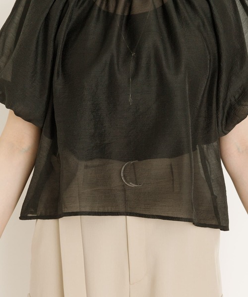 UR Lab.（アーバンリサーチラボ）の「ギャザーシアーブラウス（シャツ/ブラウス・レディース・グレー/ブラック/アイボリー・FREE）」の22枚目の写真