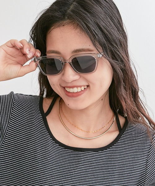 CIAOPANIC TYPY（チャオパニックティピー）の「【ケース付き】スクエア型サングラス（サングラス・レディース・グレー/ブラック/オレンジ・ONE SIZE）」の2枚目の写真