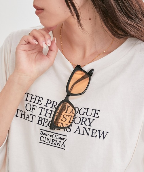 CIAOPANIC TYPY（チャオパニックティピー）の「【ケース付き】スクエア型サングラス（サングラス・レディース・グレー/ブラック/オレンジ・ONE SIZE）」の10枚目の写真