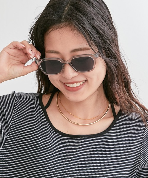 CIAOPANIC TYPY（チャオパニックティピー）の「【ケース付き】スクエア型サングラス（サングラス・レディース・グレー/ブラック/オレンジ・ONE SIZE）」の12枚目の写真