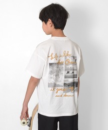 GLAZOS | 【接触冷感】裾レイヤードプリント半袖Tシャツ(Tシャツ/カットソー)