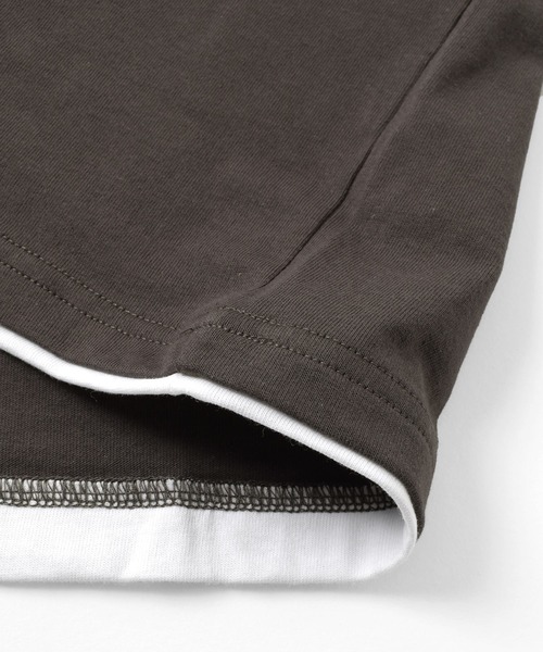 GLAZOS（グラソス）の「【接触冷感】裾レイヤードプリント半袖Tシャツ（Tシャツ/カットソー・キッズ・ライトブルー/イエロー/チャコールグレー/ホワイト・160cm/150cm/140cm/170cm）」の22枚目の写真