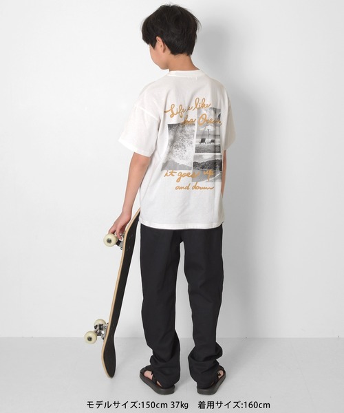 GLAZOS（グラソス）の「【接触冷感】裾レイヤードプリント半袖Tシャツ（Tシャツ/カットソー・キッズ・ライトブルー/イエロー/チャコールグレー/ホワイト・160cm/150cm/140cm/170cm）」の18枚目の写真