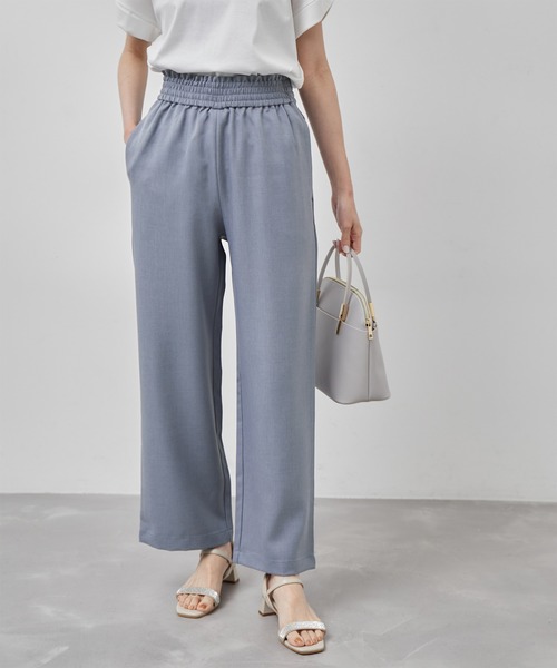 ROPE' PICNIC(ロペピクニック)の「Powder Twill Stretch ワイドパンツ(その他パンツ・レディース・ブラック/ダークブラウン/ブルー・36/38/40)」の1枚目の写真