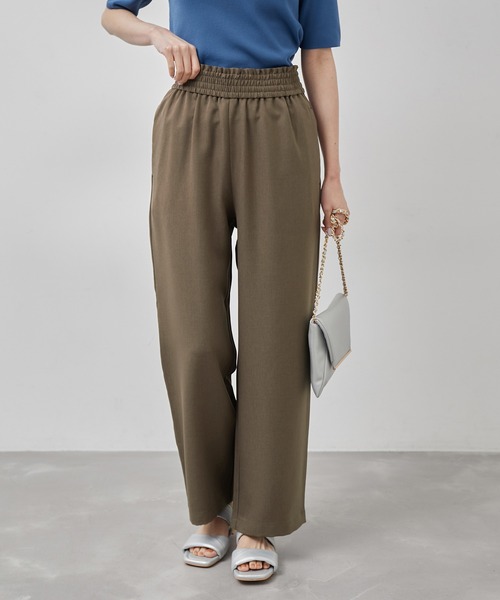 ROPE' PICNIC(ロペピクニック)の「Powder Twill Stretch ワイドパンツ(その他パンツ・レディース・ブラック/ダークブラウン/ブルー・36/38/40)」の22枚目の写真