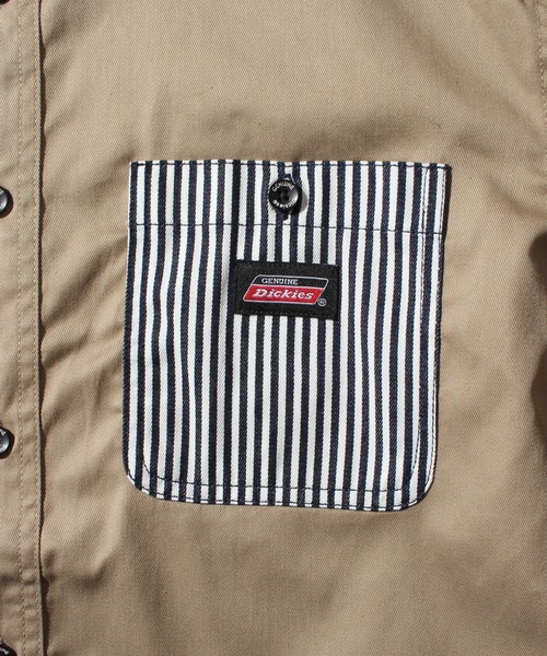 Dickies(ディッキーズ)の「【GENUINE DICKIES/ジェニュインディッキーズ】T/Cツイル ワークシャツ(シャツ/ブラウス・メンズ・ネイビー系/インディゴブルー/ベージュ/ブラック/オリーブ・L/XL/M)」の8枚目の写真