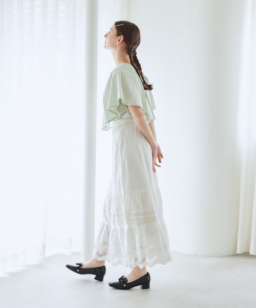 pomiii（ポミー）の「コットンレーススカート（スカート・レディース・ブラック/ホワイト・FREE）」の10枚目の写真