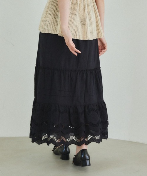 pomiii（ポミー）の「コットンレーススカート（スカート・レディース・ブラック/ホワイト・FREE）」の21枚目の写真