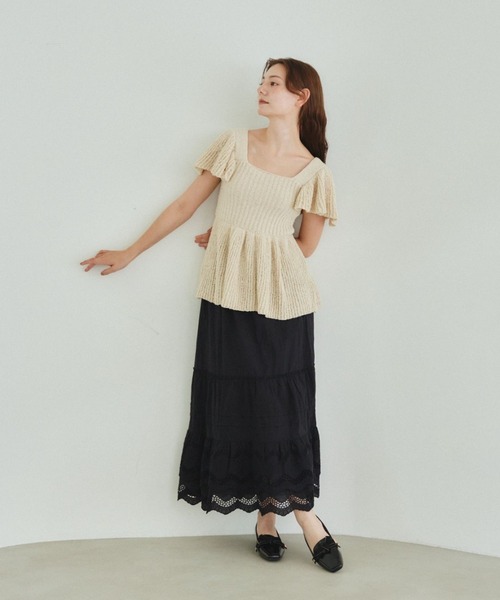 pomiii（ポミー）の「コットンレーススカート（スカート・レディース・ブラック/ホワイト・FREE）」の16枚目の写真