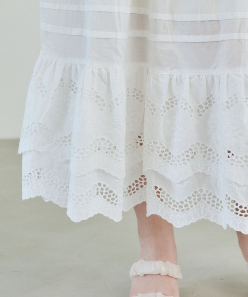 pomiii（ポミー）の「コットンレーススカート（スカート・レディース・ブラック/ホワイト・FREE）」の14枚目の写真