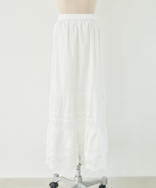 pomiii（ポミー）の「コットンレーススカート（スカート・レディース・ブラック/ホワイト・FREE）」の15枚目の写真