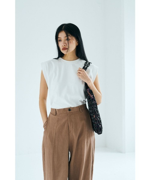 marjour（マージュール）の「FRENCH SLEEVE TEE（Tシャツ/カットソー・レディース・ベージュ/ブラウン/オフホワイト/ブラック・M）」の2枚目の写真