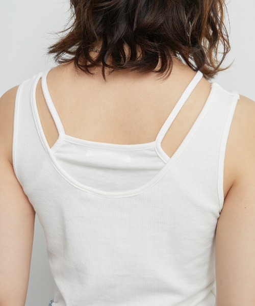 RETRO GIRL(レトロガール)の「デザインカップ付タンク(タンクトップ・レディース・ブラック/ブラウン/ホワイト/オレンジ・FREE)」の14枚目の写真