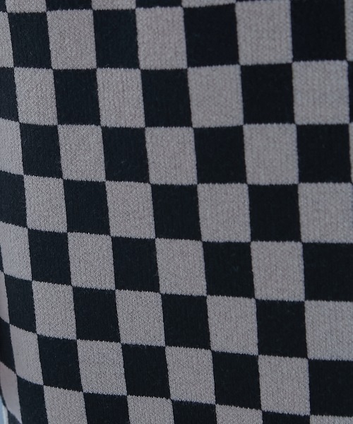 GEVS.（ジェイヴィス）の「＜大きいサイズ＞ チェッカー柄ジャガードニットロングキャミソールワンピース GEVS.（ワンピース・レディース・ブラック系・L/LL/3L/4L/5L/6L/8L/10L）」の18枚目の写真