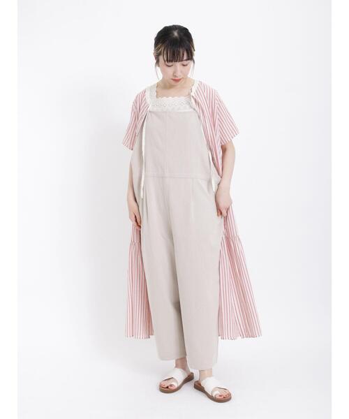 Samansa Mos2（サマンサ モスモス）の「柄アソートキャミサロペット（サロペット/オーバーオール・レディース・ブラック/ベージュ/チャコールグレー/グレー・F）」の10枚目の写真