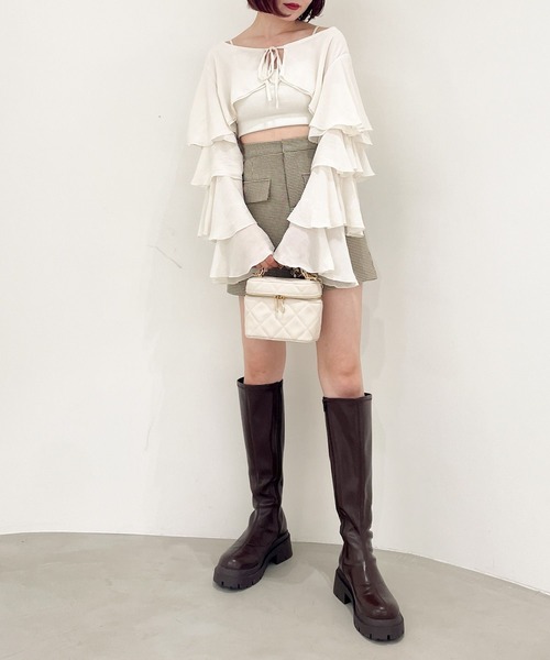 Heather（ヘザー）の「2WAYメニーフリルカーディガン 969811