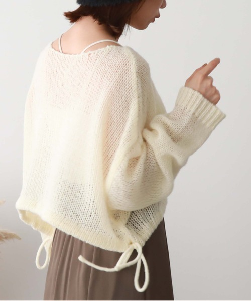 ニット セーター レトリコドゥレア　MELDA/透かし編みニット(ローゲージニット、シアーニット) レディース セール】レトリコドゥレア MELDA/透かし編みニット(ローゲージ