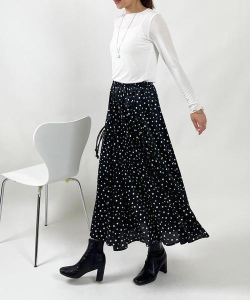 PICCIN(ピッチン)の「シャイニークルーネックカットソー(Tシャツ/カットソー・レディース・オリーブ/ブラック/オフホワイト・M)」の8枚目の写真