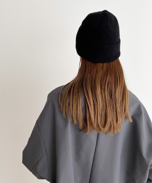 CANAL JEAN（キャナルジーン）の「El mar　BASICリブニットCAP（ニットキャップ/ビーニー・レディース・ベージュ/ブラック/ヘザーグレー・ONE SIZE）」の15枚目の写真