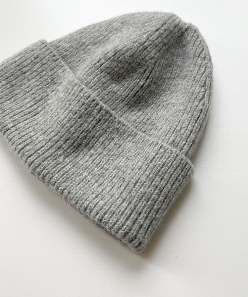 CANAL JEAN（キャナルジーン）の「El mar　BASICリブニットCAP（ニットキャップ/ビーニー・レディース・ベージュ/ブラック/ヘザーグレー・ONE SIZE）」の6枚目の写真