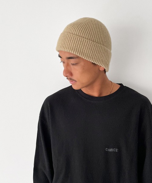 CANAL JEAN（キャナルジーン）の「El mar　BASICリブニットCAP（ニットキャップ/ビーニー・レディース・ベージュ/ブラック/ヘザーグレー・ONE SIZE）」の12枚目の写真