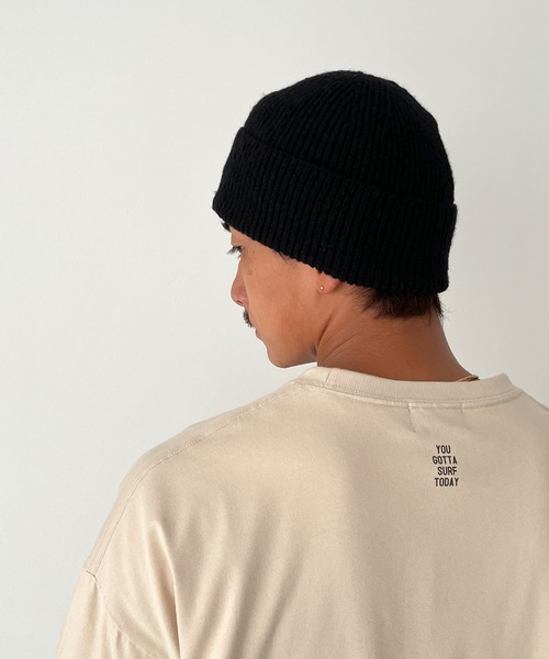 CANAL JEAN（キャナルジーン）の「El mar　BASICリブニットCAP（ニットキャップ/ビーニー・レディース・ベージュ/ブラック/ヘザーグレー・ONE SIZE）」の9枚目の写真