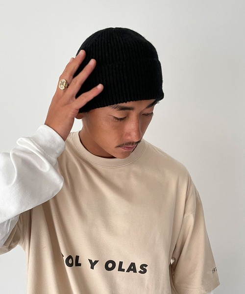 CANAL JEAN（キャナルジーン）の「El mar　BASICリブニットCAP（ニットキャップ/ビーニー・レディース・ベージュ/ブラック/ヘザーグレー・ONE SIZE）」の22枚目の写真