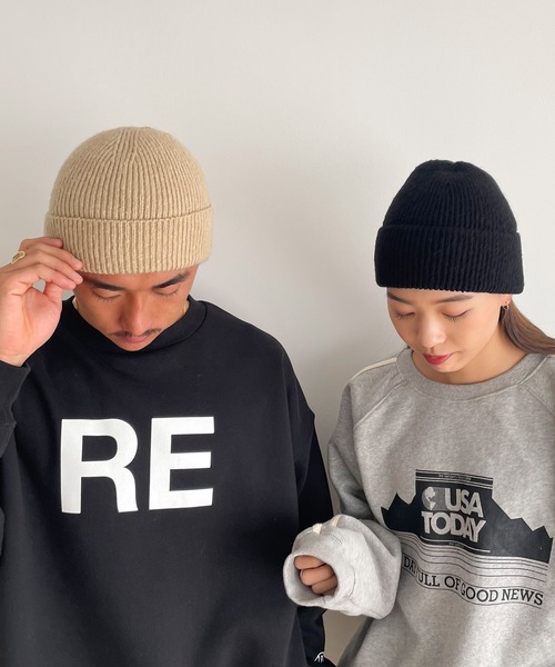 CANAL JEAN（キャナルジーン）の「El mar　BASICリブニットCAP（ニットキャップ/ビーニー・レディース・ベージュ/ブラック/ヘザーグレー・ONE SIZE）」の21枚目の写真