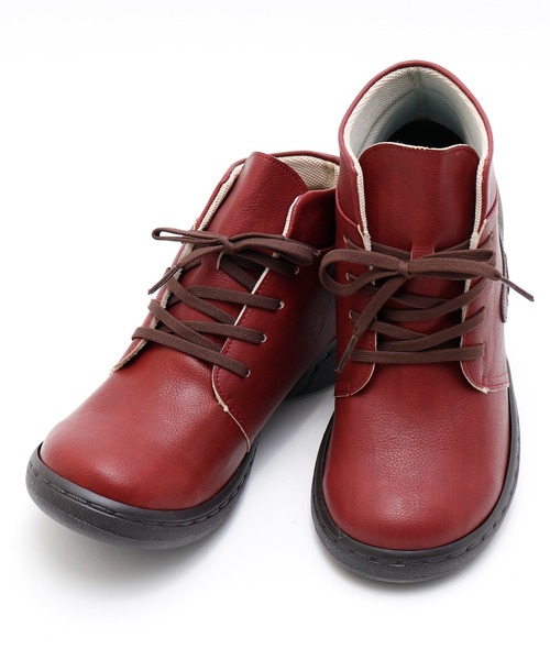 Re:getA(リゲッタ)の「レースアップロゴショートブーツ(ブーツ・レディース・ダークブラウン/ブラック/ワイン/キャメル・M/S)」の8枚目の写真