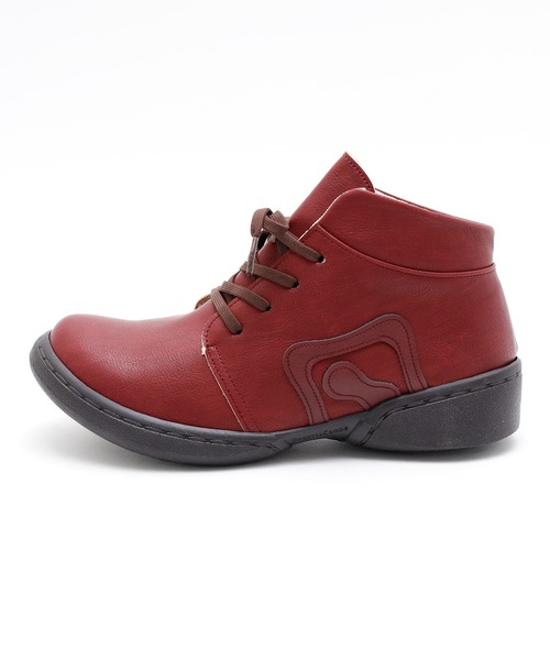 Re:getA(リゲッタ)の「レースアップロゴショートブーツ(ブーツ・レディース・ダークブラウン/ブラック/ワイン/キャメル・M/S)」の16枚目の写真