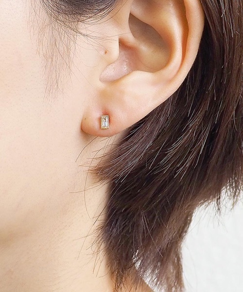 itam(アイタム)の「【itam】アイタム/ キュービックジルコニアセラミックポストピアス/金属アレルギー対応ピアス(ピアス(両耳用)・レディース・ピンクゴールド/ゴールド・FREE)」の1枚目の写真