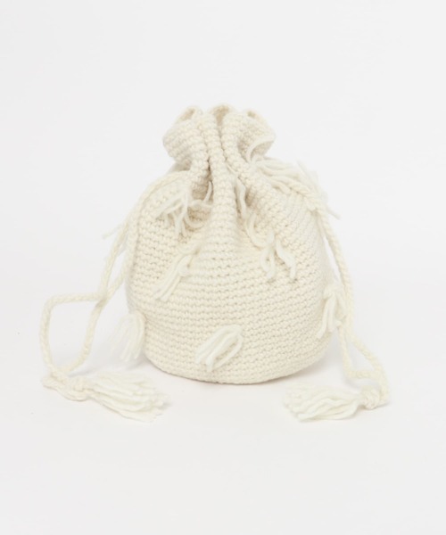 かぐれ　ペルーショルダーニットウォーマー　ivory かぐれ ペルーショルダーニットウォーマー IVORY 新品未使用