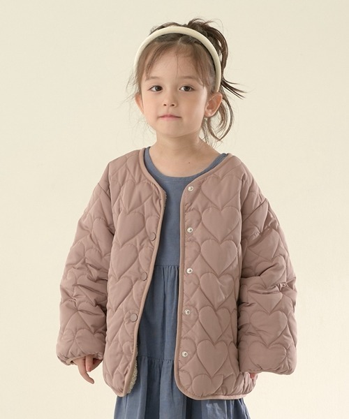 Lycee mine（リセマイン）の「アソートキルティングブルゾン（ブルゾン・キッズ・ブルーグレー/アイボリー/ピンク/ベージュ/カーキ/モカ・100cm/150cm/110cm/120cm/130cm/140cm）」の3枚目の写真