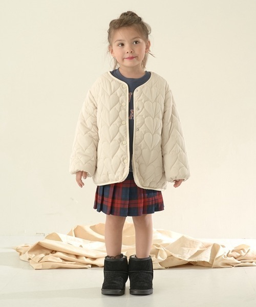 Lycee mine（リセマイン）の「アソートキルティングブルゾン（ブルゾン・キッズ・ブルーグレー/アイボリー/ピンク/ベージュ/カーキ/モカ・100cm/150cm/110cm/120cm/130cm/140cm）」の9枚目の写真