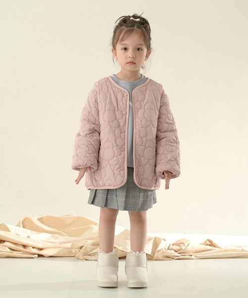 Lycee mine（リセマイン）の「アソートキルティングブルゾン（ブルゾン・キッズ・ブルーグレー/アイボリー/ピンク/ベージュ/カーキ/モカ・100cm/150cm/110cm/120cm/130cm/140cm）」の11枚目の写真