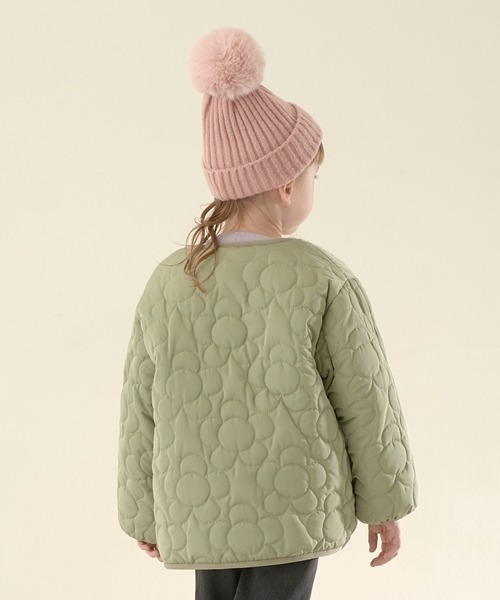Lycee mine（リセマイン）の「アソートキルティングブルゾン（ブルゾン・キッズ・ブルーグレー/アイボリー/ピンク/ベージュ/カーキ/モカ・100cm/150cm/110cm/120cm/130cm/140cm）」の15枚目の写真