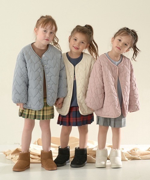 Lycee mine（リセマイン）の「アソートキルティングブルゾン（ブルゾン・キッズ・ブルーグレー/アイボリー/ピンク/ベージュ/カーキ/モカ・100cm/150cm/110cm/120cm/130cm/140cm）」の8枚目の写真