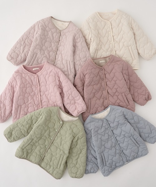 Lycee mine（リセマイン）の「アソートキルティングブルゾン（ブルゾン・キッズ・ブルーグレー/アイボリー/ピンク/ベージュ/カーキ/モカ・100cm/150cm/110cm/120cm/130cm/140cm）」の19枚目の写真