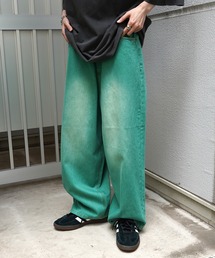 Confirm | ヴィンテージメイク レトロライク カラーデニム / ベーシックツイル  デニムパンツ イージーワイドパンツ【ILL'S】(デニムパンツ)