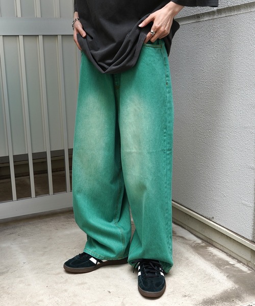 Confirm(コンファーム)の「ヴィンテージメイク レトロライク カラーデニム / ベーシックツイル デニムパンツ イージーワイドパンツ【ILL'S】(デニムパンツ・メンズ・ブラック/パープル/ホワイト系その他/ブラック系その他/グリーン/ブラウン/ブルー系その他2/ブラック系その他2・M/L)」の6枚目の写真