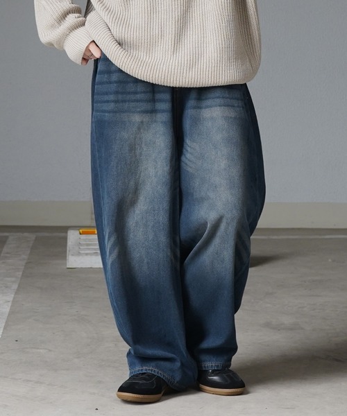 Confirm(コンファーム)の「ヴィンテージメイク レトロライク カラーデニム / ベーシックツイル デニムパンツ イージーワイドパンツ【ILL'S】(デニムパンツ・メンズ・ブラック/パープル/ホワイト系その他/ブラック系その他/グリーン/ブラウン/ブルー系その他2/ブラック系その他2・M/L)」の22枚目の写真