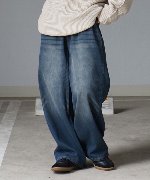 Confirm(コンファーム)の「ヴィンテージメイク レトロライク カラーデニム / ベーシックツイル デニムパンツ イージーワイドパンツ【ILL'S】(デニムパンツ・メンズ・ブラック/パープル/ホワイト系その他/ブラック系その他/グリーン/ブラウン/ブルー系その他2/ブラック系その他2・M/L)」の20枚目の写真