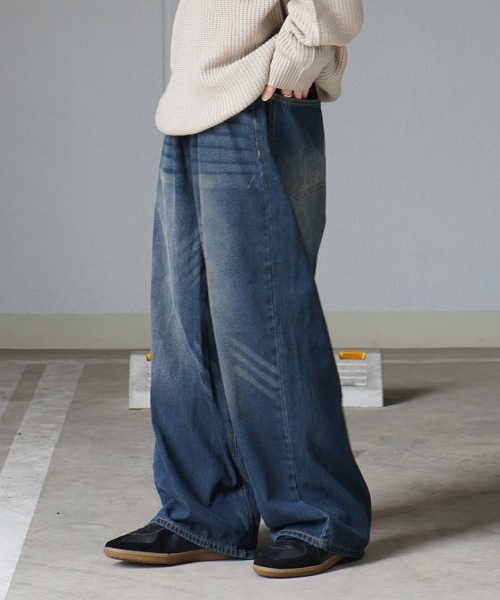 Confirm(コンファーム)の「ヴィンテージメイク レトロライク カラーデニム / ベーシックツイル デニムパンツ イージーワイドパンツ【ILL'S】(デニムパンツ・メンズ・ブラック/パープル/ホワイト系その他/ブラック系その他/グリーン/ブラウン/ブルー系その他2/ブラック系その他2・M/L)」の15枚目の写真