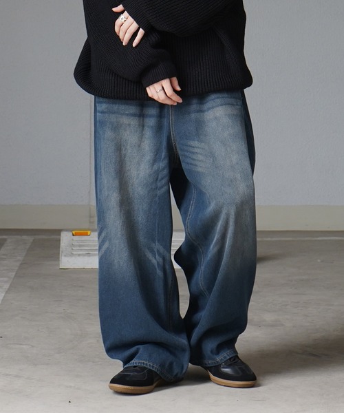 Confirm(コンファーム)の「ヴィンテージメイク レトロライク カラーデニム / ベーシックツイル デニムパンツ イージーワイドパンツ【ILL'S】(デニムパンツ・メンズ・ブラック/パープル/ホワイト系その他/ブラック系その他/グリーン/ブラウン/ブルー系その他2/ブラック系その他2・M/L)」の12枚目の写真