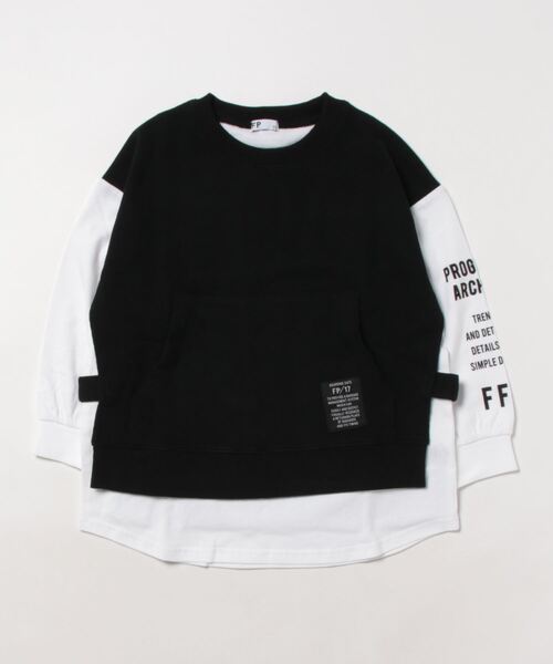 F.P（エフピー）の「ベストレイヤード風Tシャツ（Tシャツ/カットソー・キッズ・ブラック・120cm/150cm/170cm/140cm/160cm/130cm）」の9枚目の写真