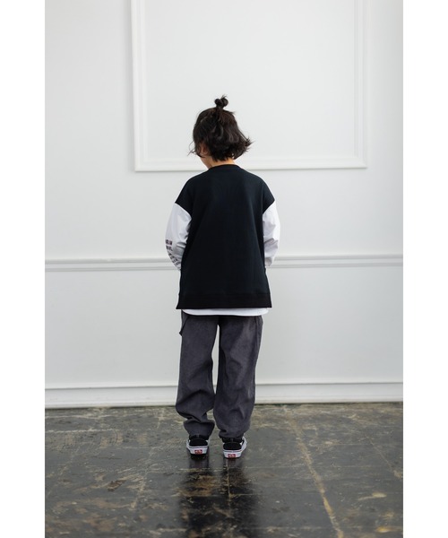 F.P（エフピー）の「ベストレイヤード風Tシャツ（Tシャツ/カットソー・キッズ・ブラック・120cm/150cm/170cm/140cm/160cm/130cm）」の6枚目の写真